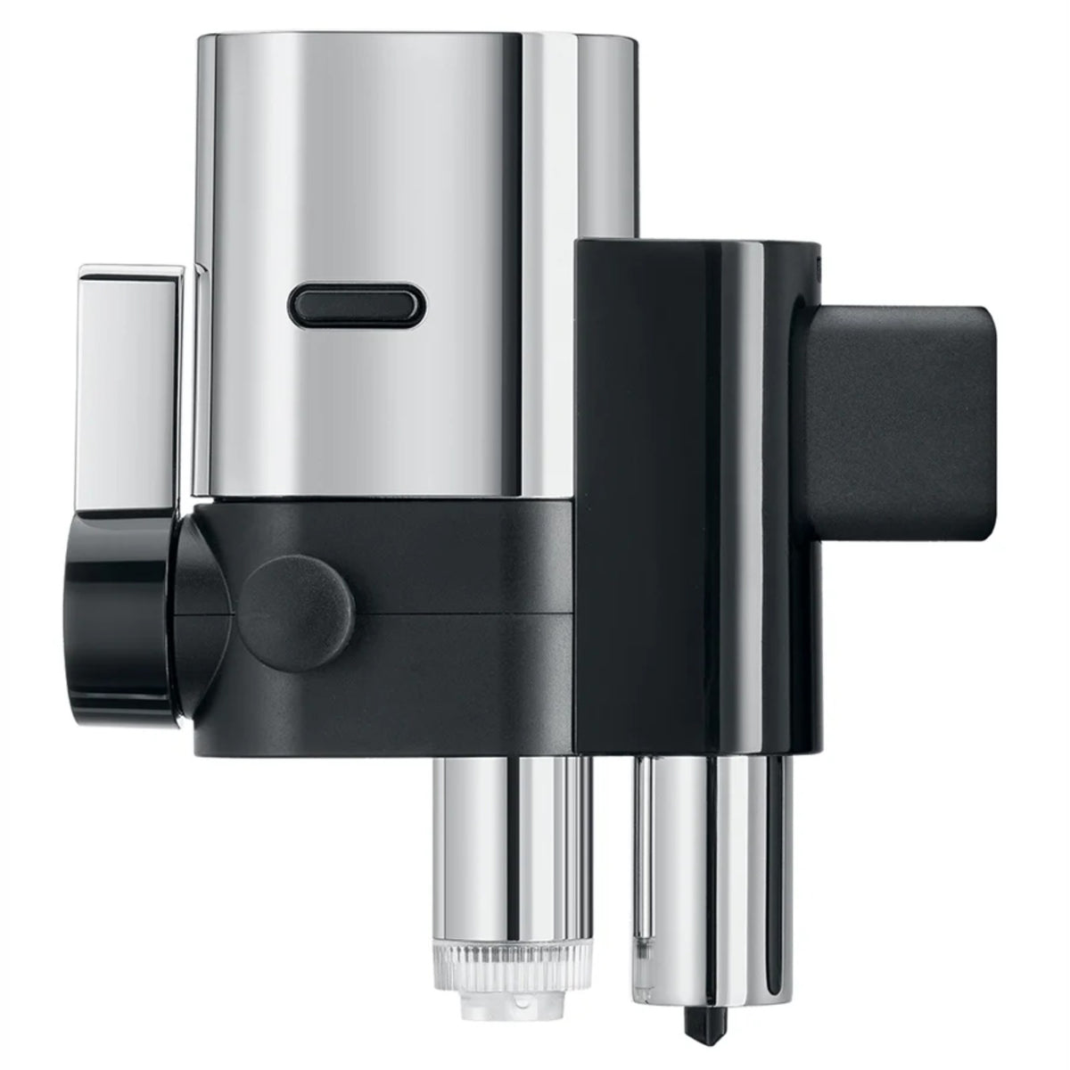 JURA Professional fine‑foam nozzle G2 (24250) black‑chrome nozzle with control knob and two metal nozzles