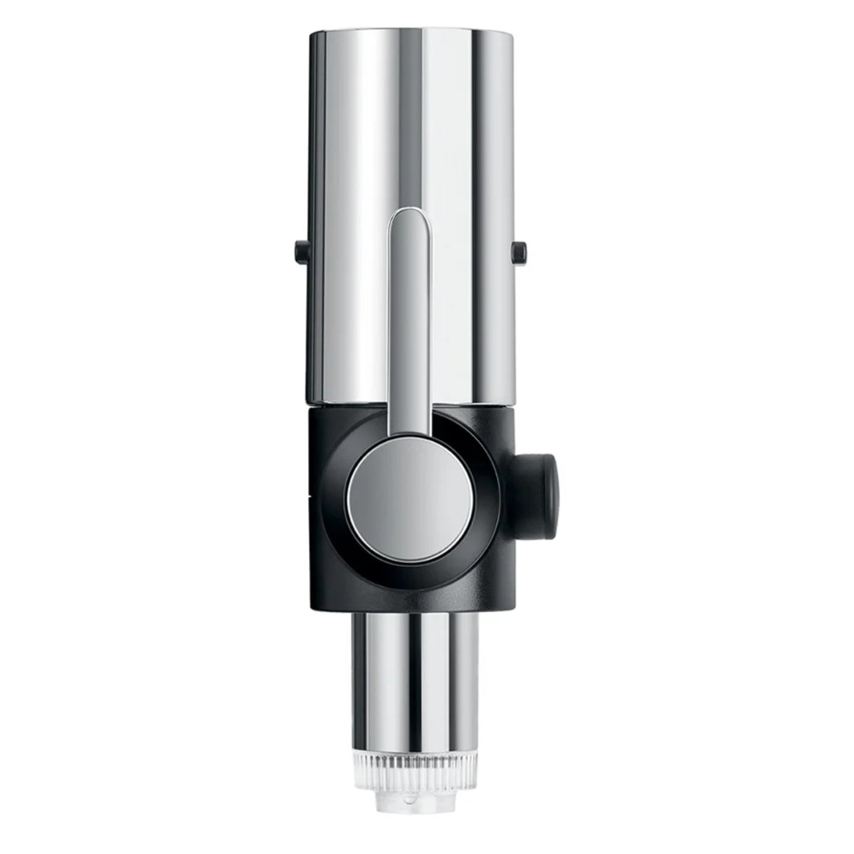 JURA Professional fine‑foam nozzle G2 (24250) – silver‑black metal nozzle from the front with rotary control and transparent