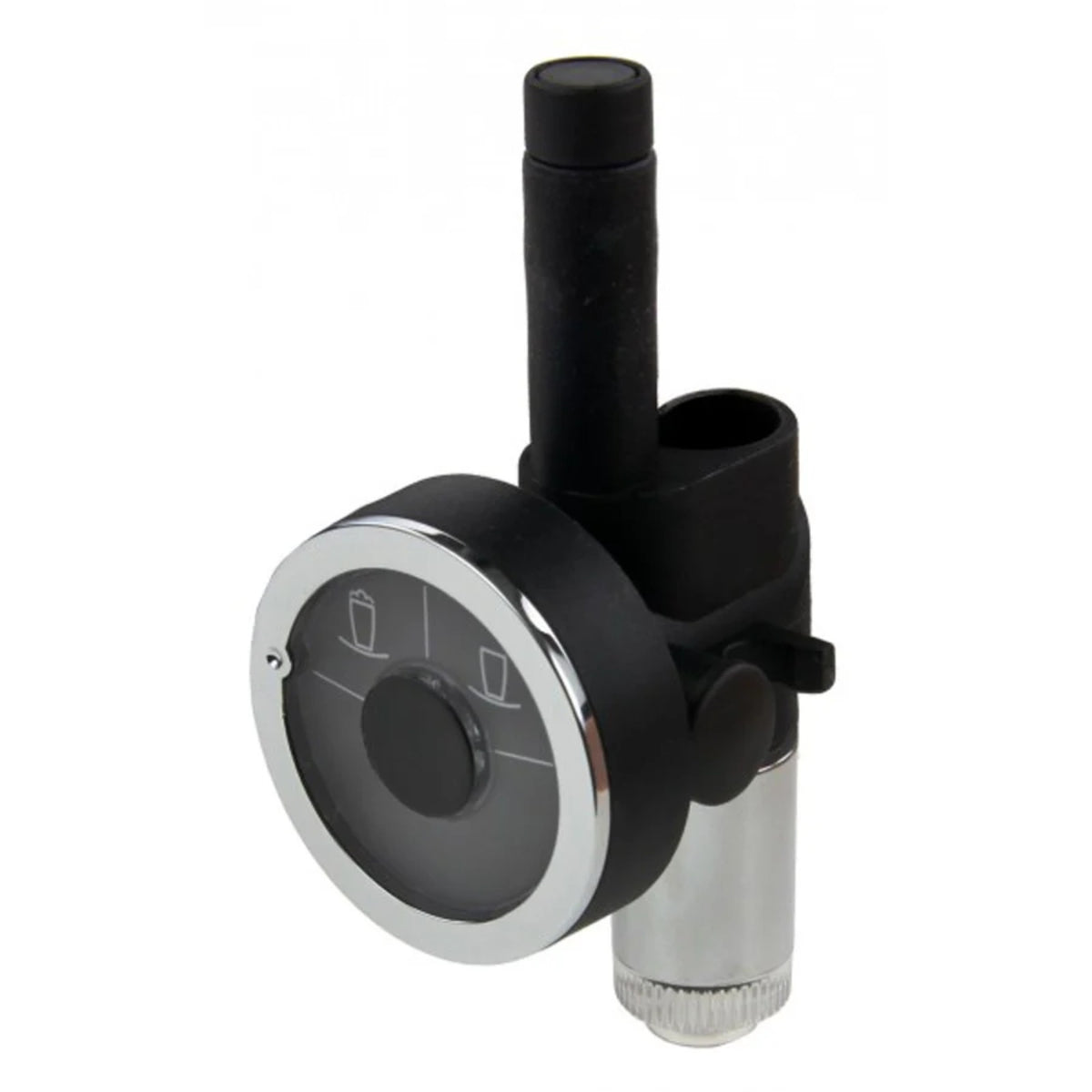 JURA Professional fine‑foam nozzle EA (24251) – black and chrome nozzle with round control wheel and attachment