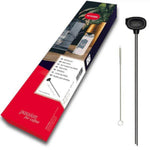 Nivona milk nozzle (NIML220) in bag, showing long black metal nozzle with Nivona plastic head and cleaning brush
