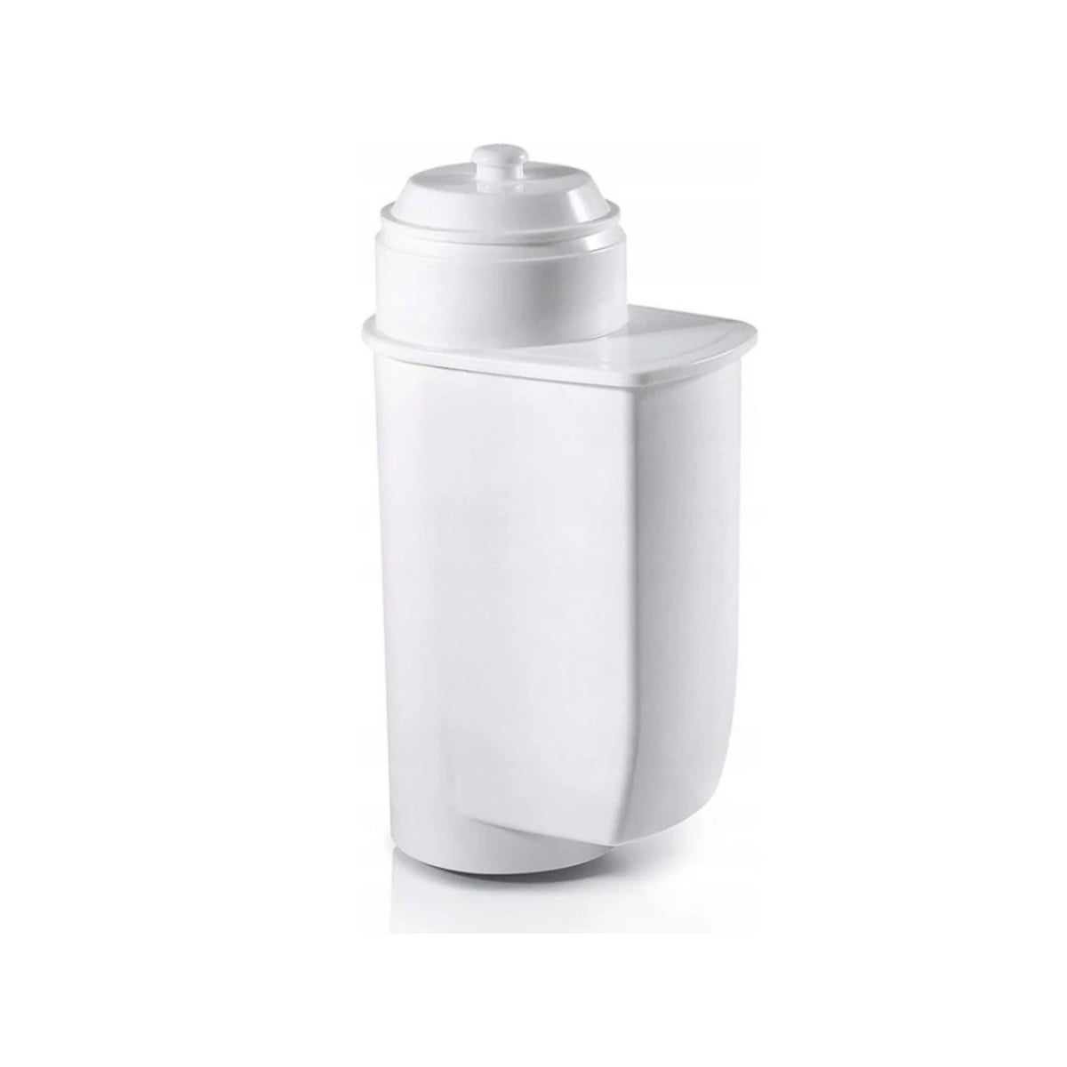 Bosch Brita Intenza vodný filter (TCZ7003) biely plastový filter zobrazený z čelného a horného pohľadu