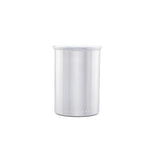 Airscape Stainless steel coffee canister 500 g brushed silver (AS0107) – cylindrical stainless canister with brushed silver finish and AIRSCAPE logo