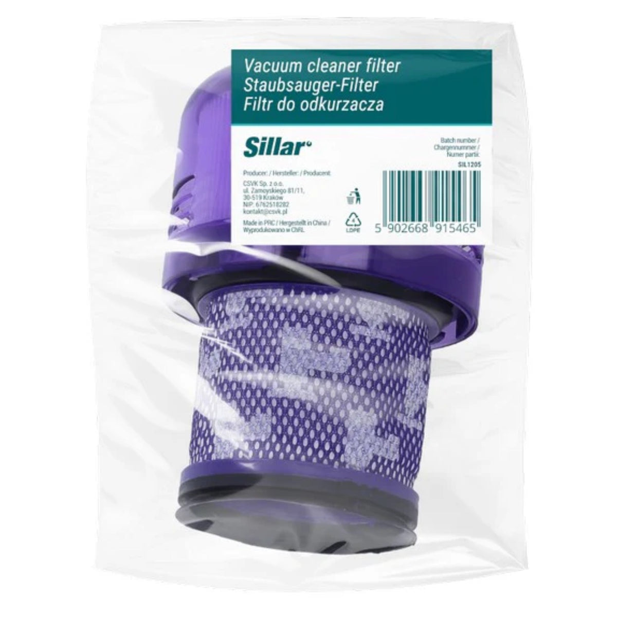Sillar umývateľný filter kompatibilný s vysávačmi Dyson V11, V15, SV14 4