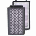 Sillar compatible HEPA filter for Rowenta Compact Power Cyclonic RO37xx, showing two white folded filters in.