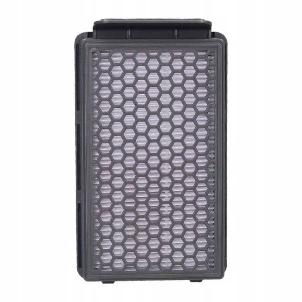 Sillar compatible HEPA filter for Rowenta Compact Power Cyclonic RO37xx vacuum cleaners – black rectangular filter with plastic grid.