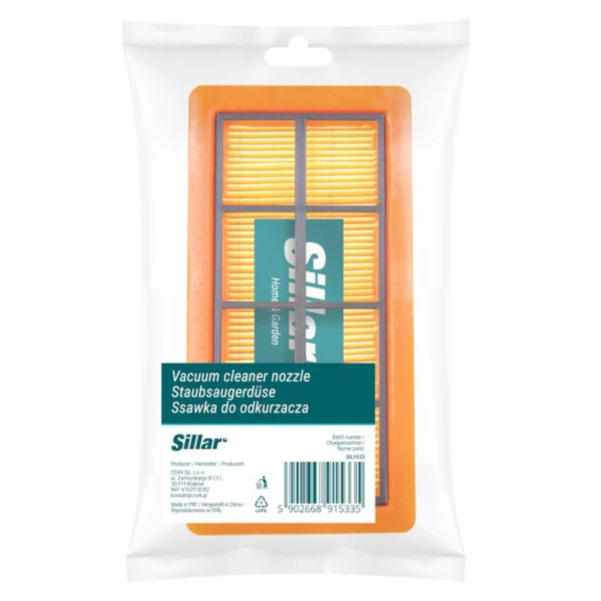 Sillar Skladaný plochý filter kompatibilný s krbovými vysávačmi Kärcher AD 2/3/4, náhradný oranžový filter v priehľadnom obale