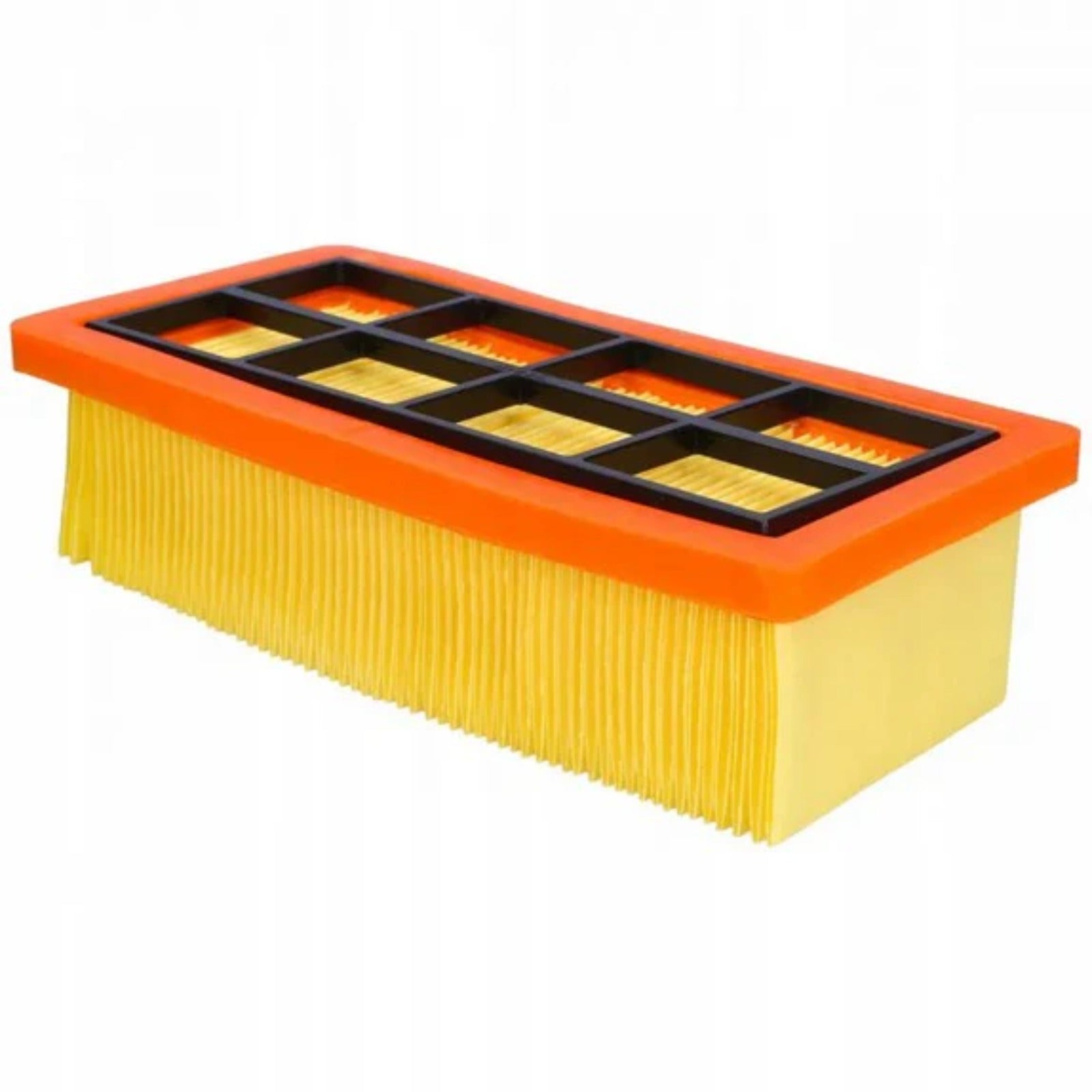Sillar pleated flat filter compatible with Kärcher AD 2/3/4 fireplace vacuums, replacement 6.415-953.0 – yellow-orange