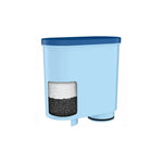 Aquafloow Cleani vodný filter kompatibilný s kávovarmi Saeco/Philips, svetlomodrý filter s tmavomodrým viečkom a priehľadom na