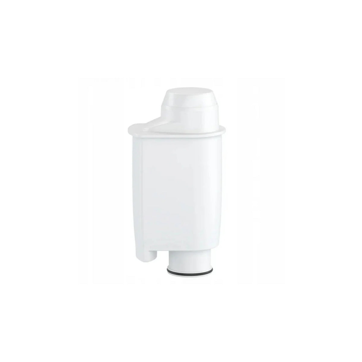 Aquafloow Intensive+ water filter compatible with Philips and Saeco coffee machines, white plastic filter shown from the side