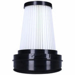 Sillar replacement HEPA filter for ETA 0449 00020 – white pleated cylindrical filter with black plastic end caps, front view