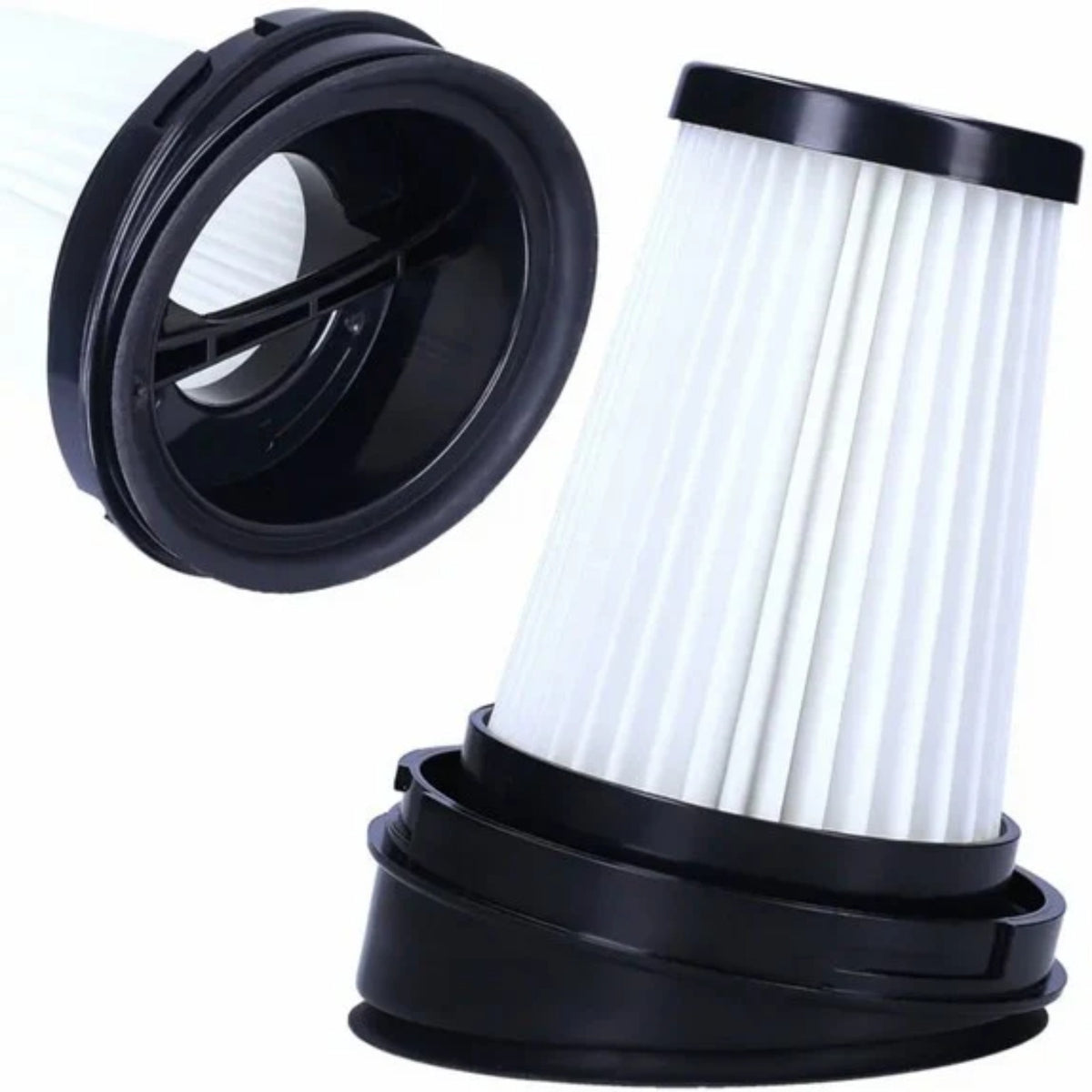Sillar replacement HEPA filter for ETA 0449 00020 – white pleated cartridge filter with black plastic end caps and gasket