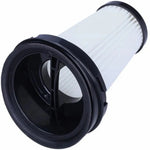 Sillar replacement HEPA filter for ETA 0449 00020 – cylindrical white pleated filter with black plastic end caps, side view