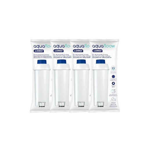 4x Aquafloow Longi water filter compatible with DeLonghi coffee machines (replacement for SER3017 / DLSC002 filter)