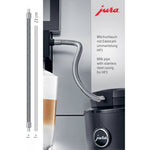 JURA stainless steel milk tube - HP3 (24114): flexible stainless tube connected to the milk container and coffee machine, length 23 cm