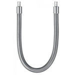 JURA stainless steel milk tube - HP3 (24114): corrugated stainless steel tube piece with plastic connectors on both ends