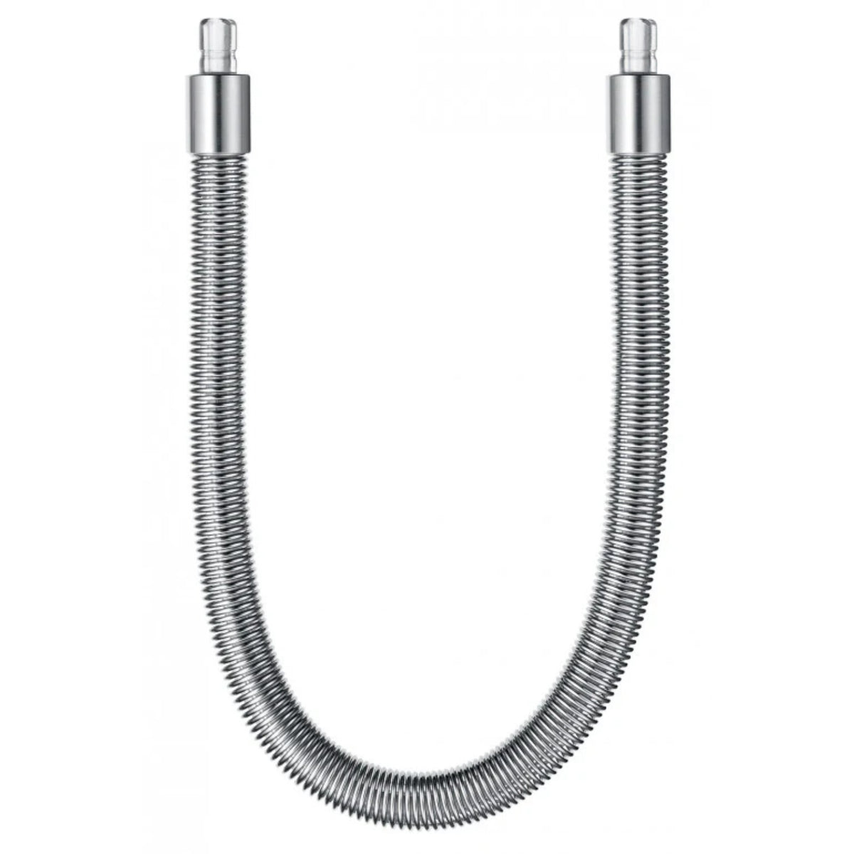 JURA stainless steel milk tube - HP3 (24114): corrugated stainless steel tube piece with plastic connectors on both ends