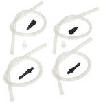 JURA milk system accessory kit HP1 (24115) – four transparent tubes and four black plastic connectors shown