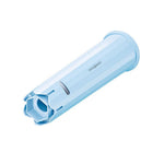 JURA CLARIS Blue+ water filter cartridge (24228) – light blue filter cartridge with SWISS MADE text, detail of connector and body