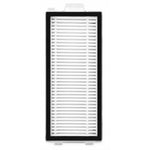 HEPA filter kompatibilný s Roborock Qrevo Curv/Edge/MaxV/P20 Pro – plochý biely filter s čiernym rámom a mriežkou zepredu