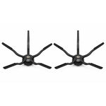 Compatible side brushes for Roborock Q8 Max, Q7 Max, Q5 Pro, S8 Pro – two black five‑arm replacement brushes, front view