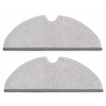 Compatible mopping cloths for Roborock Q8 Max, Q7 Max, Q5 Pro, S5 Max – two light gray semicircular replacements with cutout