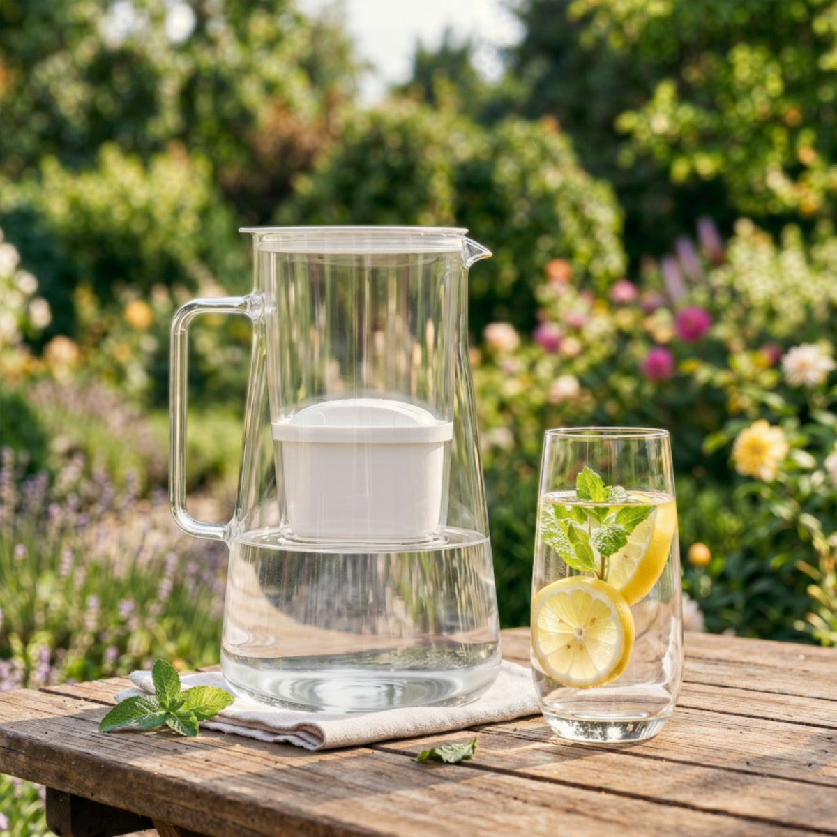 Aquafloow MaxiGlass glass filter pitcher 3L + 1x filter cartridge
