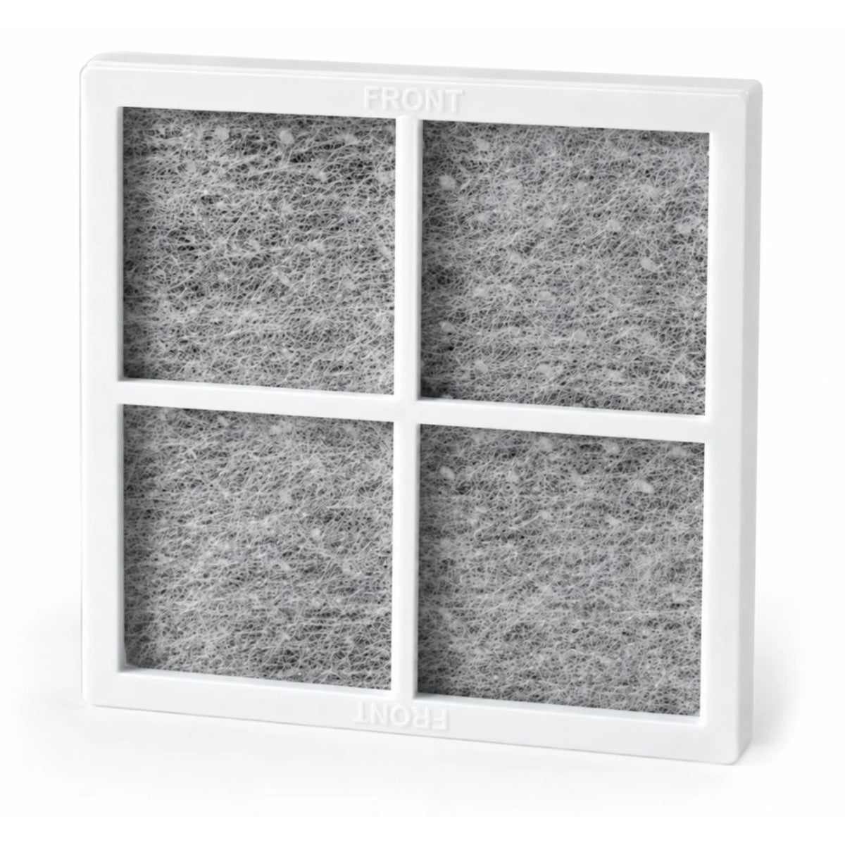 Vzduchový filter LT120F pre LG (Pure N fresh) – biely rám so sivou vláknitou filtračnou vložkou, detail prierezu
